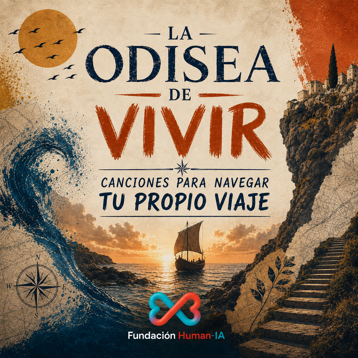 Portada de La odisea de vivir, canciones para navegar tu propio viaje